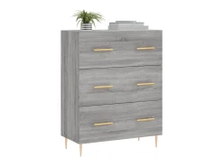 Aparador de madera de ingeniería gris Sonoma 69,5x34x90 cm ES71313