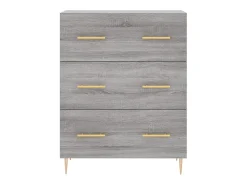 Aparador de madera de ingeniería gris Sonoma 69,5x34x90 cm ES71313