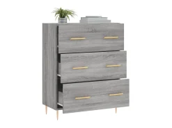 Aparador de madera de ingeniería gris Sonoma 69,5x34x90 cm ES71313