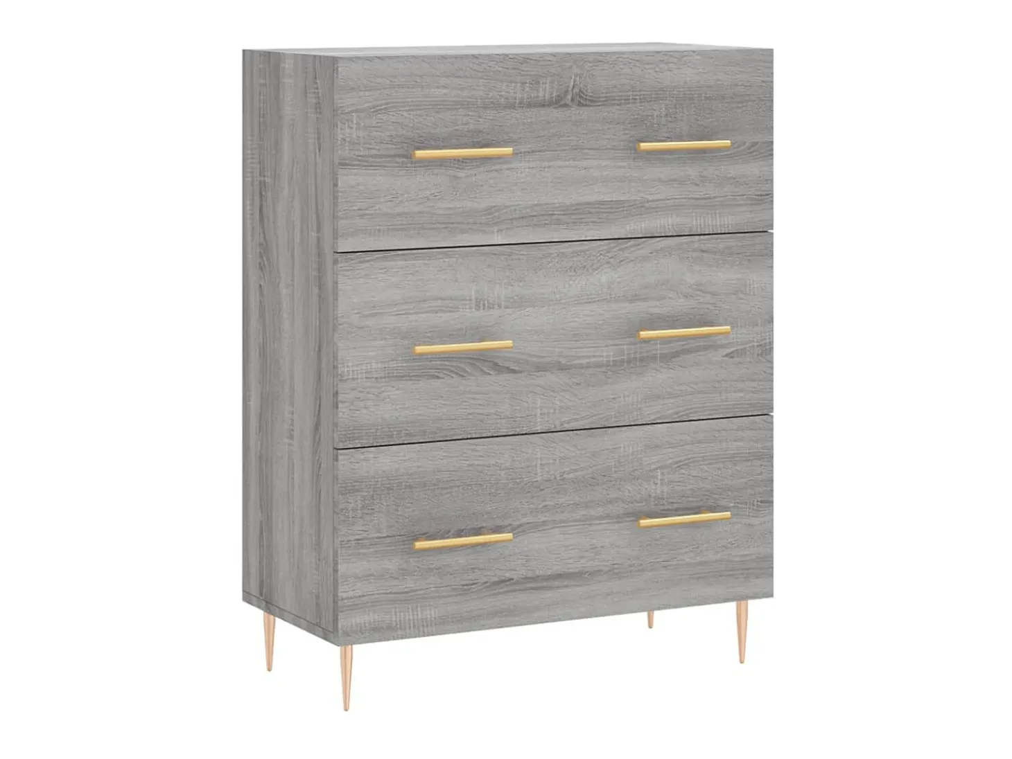 Aparador de madera de ingeniería gris Sonoma 69,5x34x90 cm ES71313