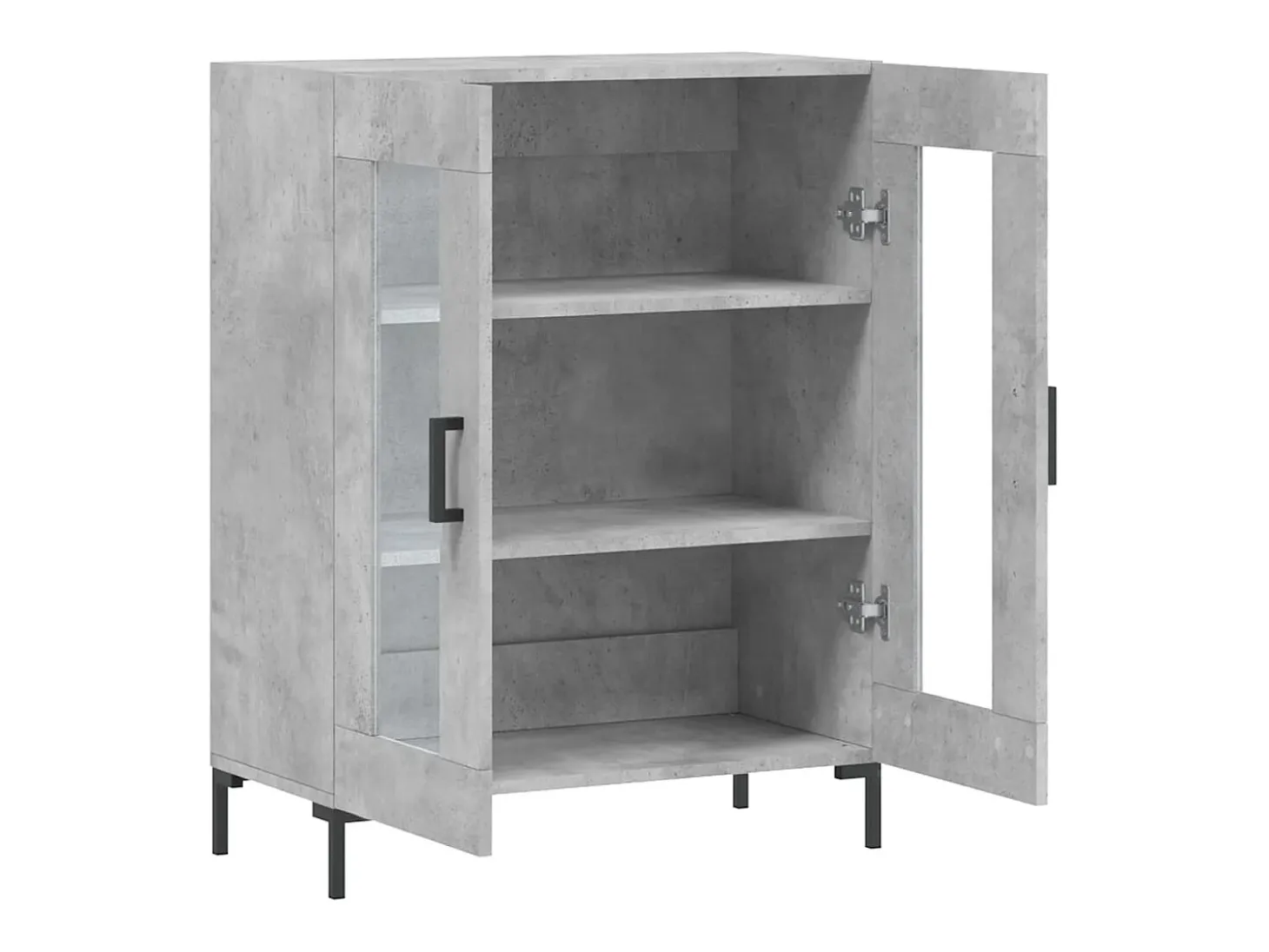 Aparador de madera de ingeniería gris hormigón 69,5x34x90 cm