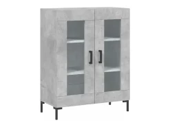 Aparador de madera de ingeniería gris hormigón 69,5x34x90 cm