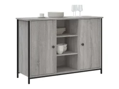 Aparador de madera de ingeniería gris Sonoma 100x35x70 cm
