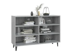 Aparador de madera de ingeniería gris Sonoma 103,5x35x70 cm ES74223