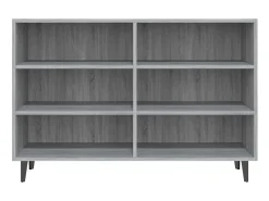Aparador de madera de ingeniería gris Sonoma 103,5x35x70 cm ES74223