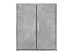 Aparador de madera de ingeniería gris hormigón 60x31x70 cm ES734717