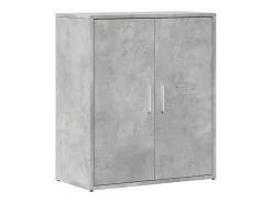 Aparador de madera de ingeniería gris hormigón 60x31x70 cm ES734717