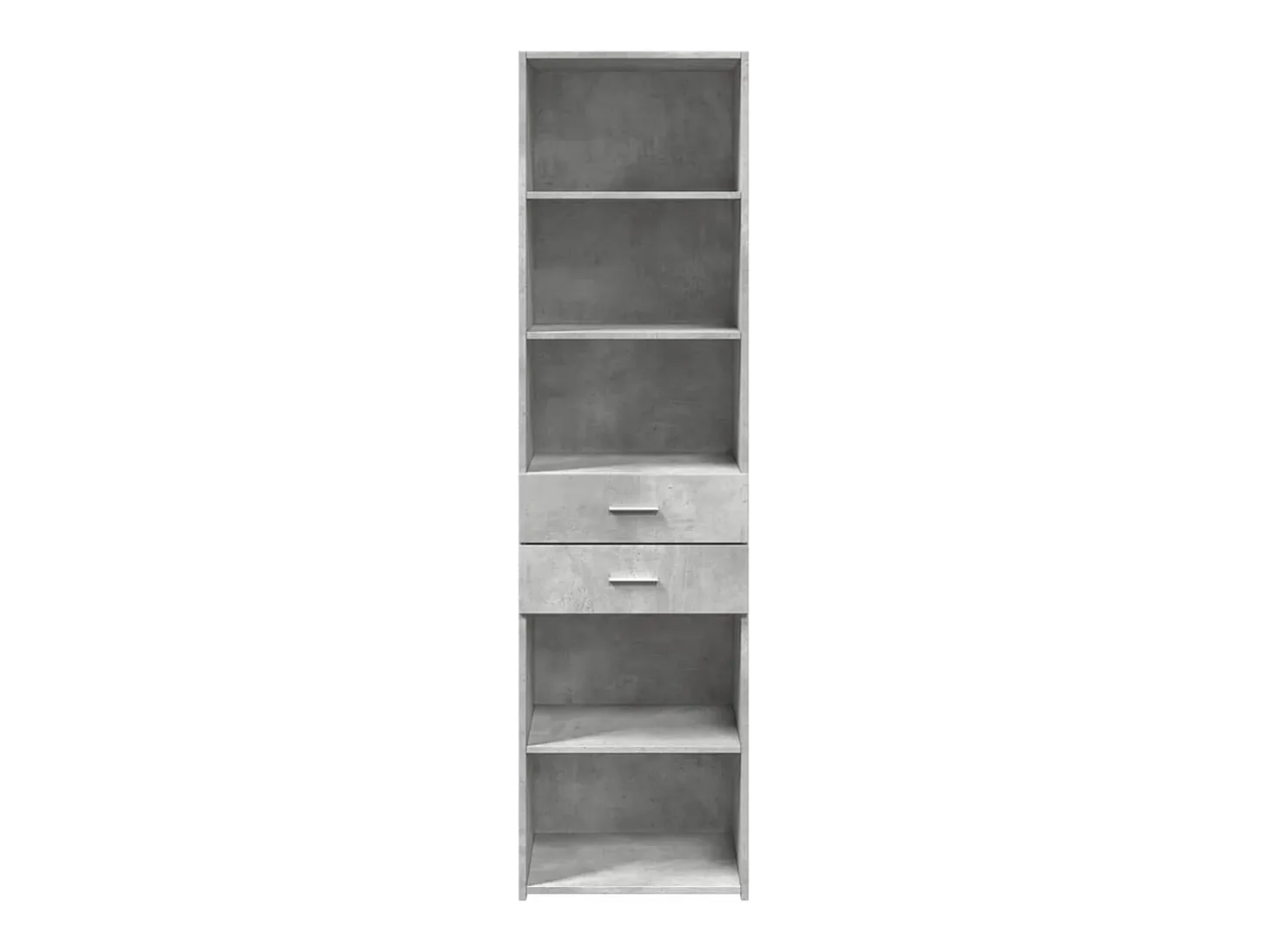 Aparador de madera de ingeniería gris hormigón 50x42,5x185 cm