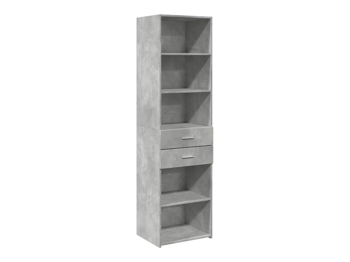 Aparador de madera de ingeniería gris hormigón 50x42,5x185 cm