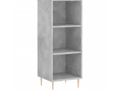 Aparador de madera de ingeniería gris hormigón 34,5x32,5x90 cm ES29570
