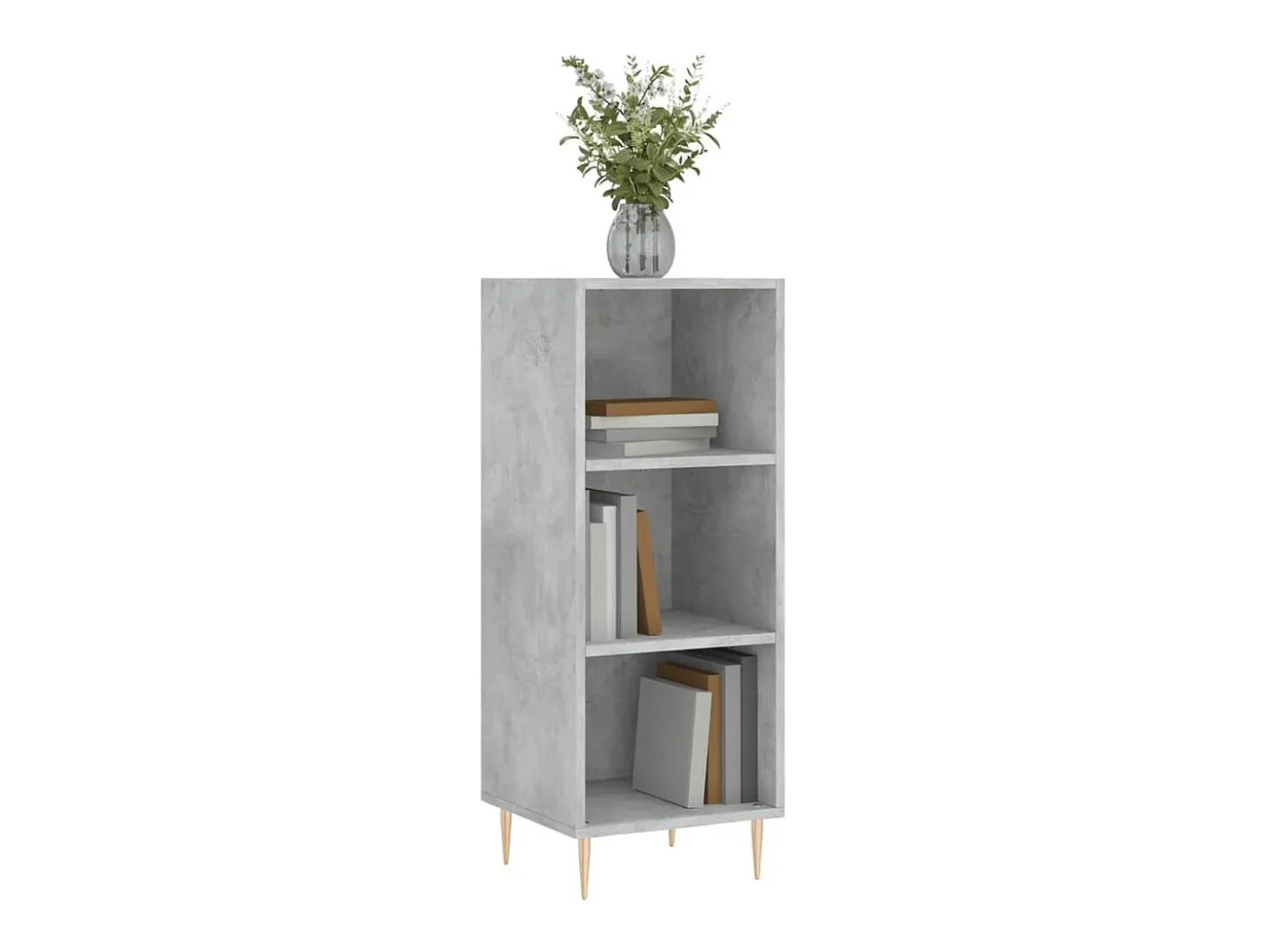 Aparador de madera de ingeniería gris hormigón 34,5x32,5x90 cm ES29570