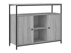 Aparador de madera de ingeniería gris Sonoma 100x35x80 cm ES56505