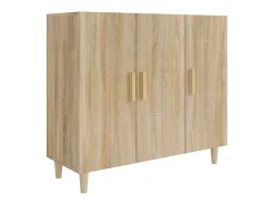 Aparador de madera de ingeniería roble Sonoma 90x34x80 cm ES56533