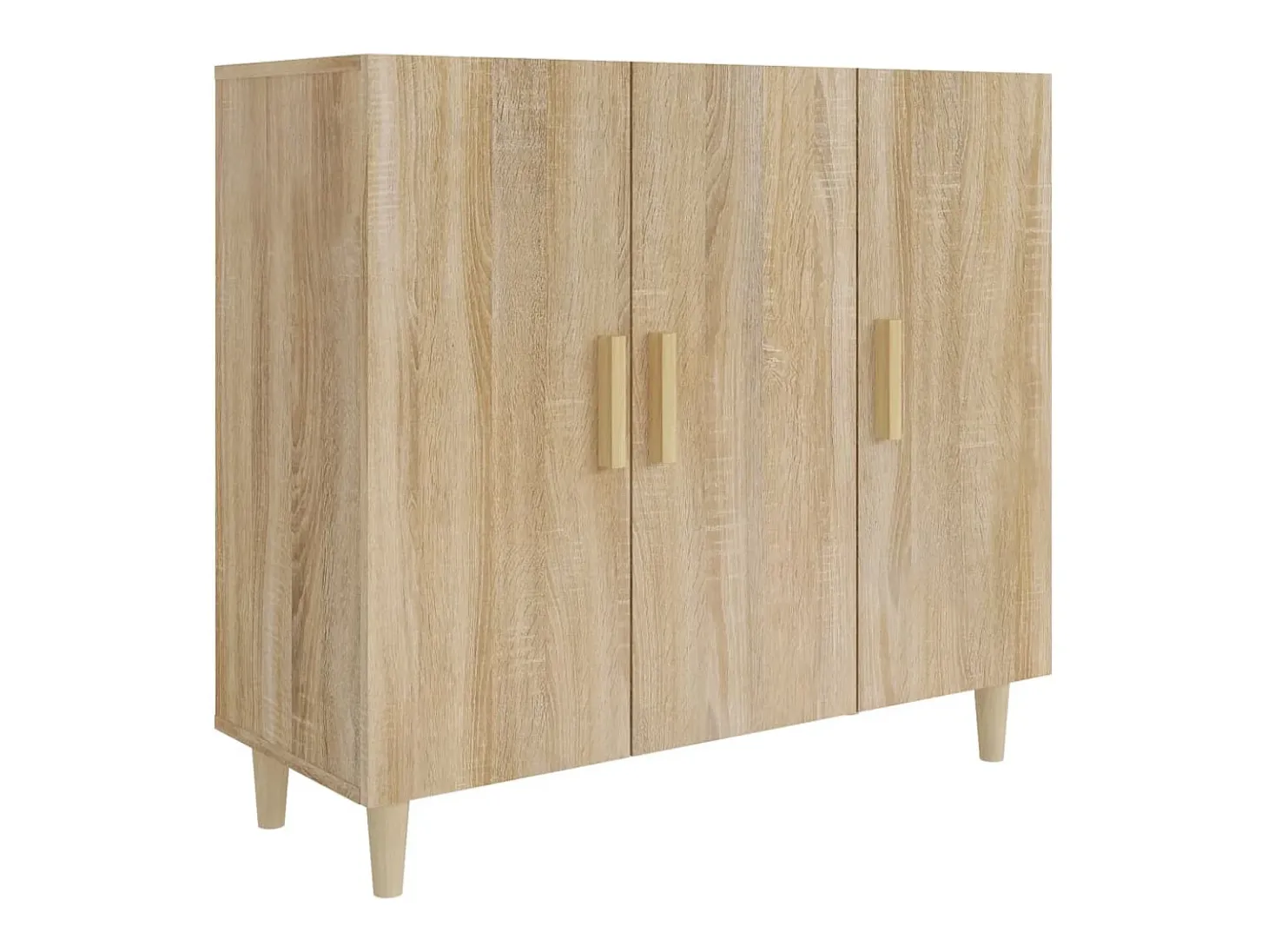 Aparador de madera de ingeniería roble Sonoma 90x34x80 cm ES56533