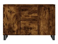 Aparador de madera de ingeniería roble ahumado 104x35x70 cm ES58538