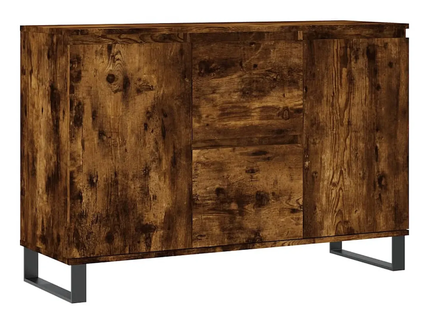 Aparador de madera de ingeniería roble ahumado 104x35x70 cm ES58538