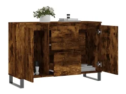 Aparador de madera de ingeniería roble ahumado 104x35x70 cm ES58538