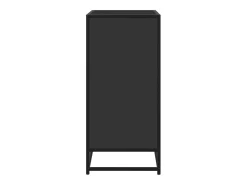 Aparador de madera de ingeniería y metal negro 68x35x76 cm