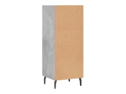 Aparador de madera de ingeniería gris hormigón 34,5x32,5x90 cm