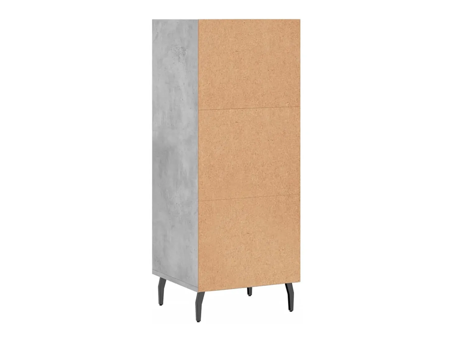 Aparador de madera de ingeniería gris hormigón 34,5x32,5x90 cm