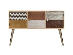 Aparador de madera de mango maciza 120x30x75 cm ES80905