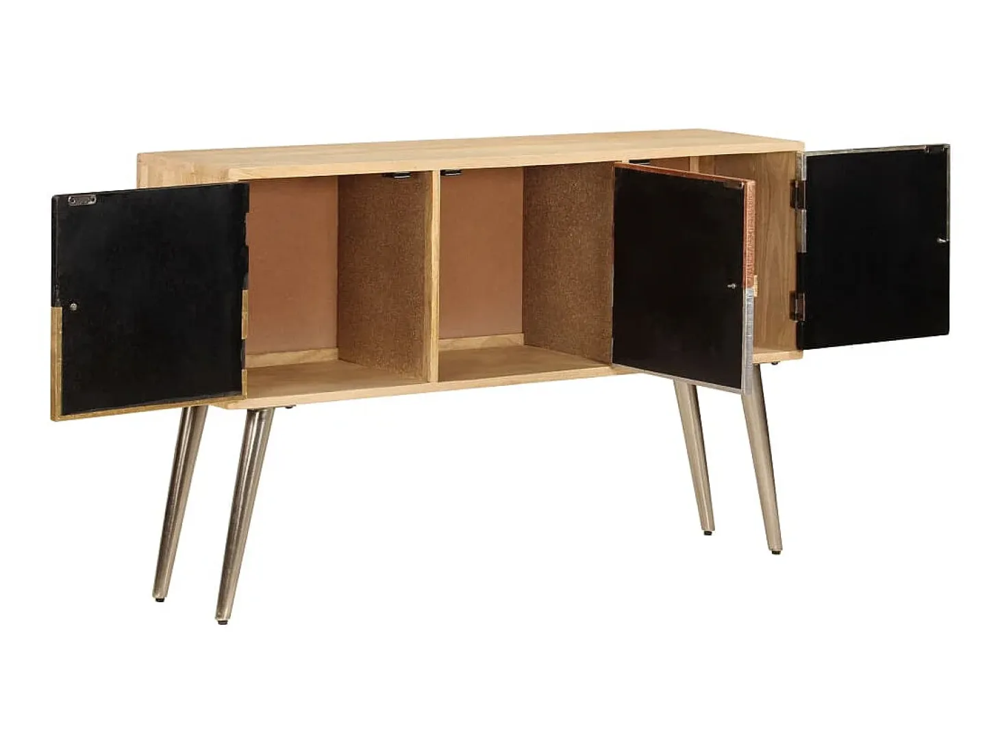 Aparador de madera de mango maciza 120x30x75 cm ES80905