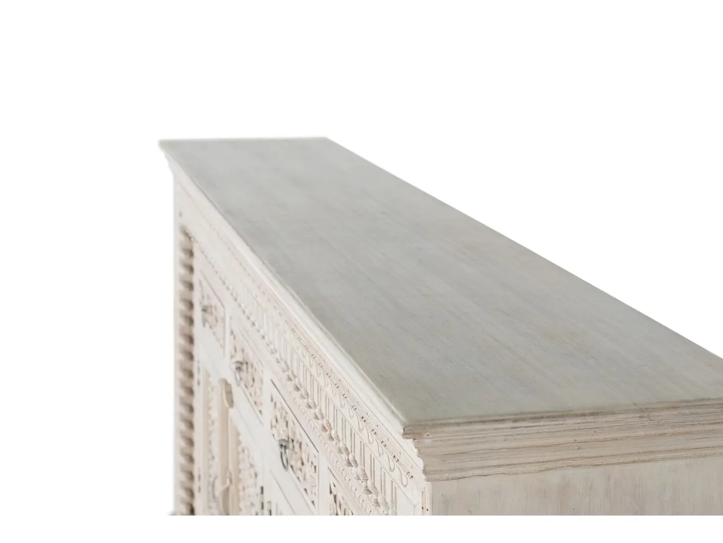 Aparador de madera de mango blanco envejecido
