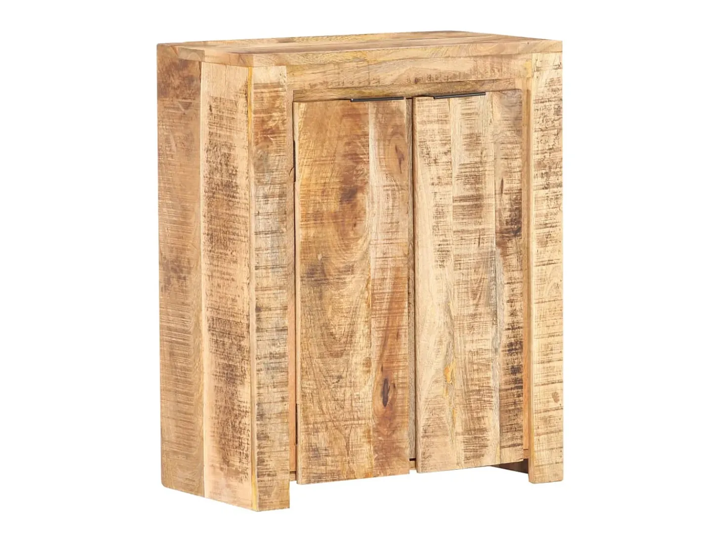 Aparador de madera de mango rugosa 59x33x75 cm