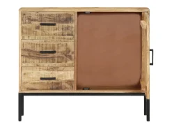 Aparador de madera de mango maciza 88x30x71 cm