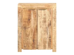 Aparador de madera de mango rugosa 59x33x75 cm