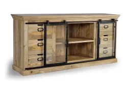 Aparador de madera de mango y negro