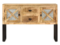 Aparador de madera de mango rugosa 110x30x74 cm ES50731