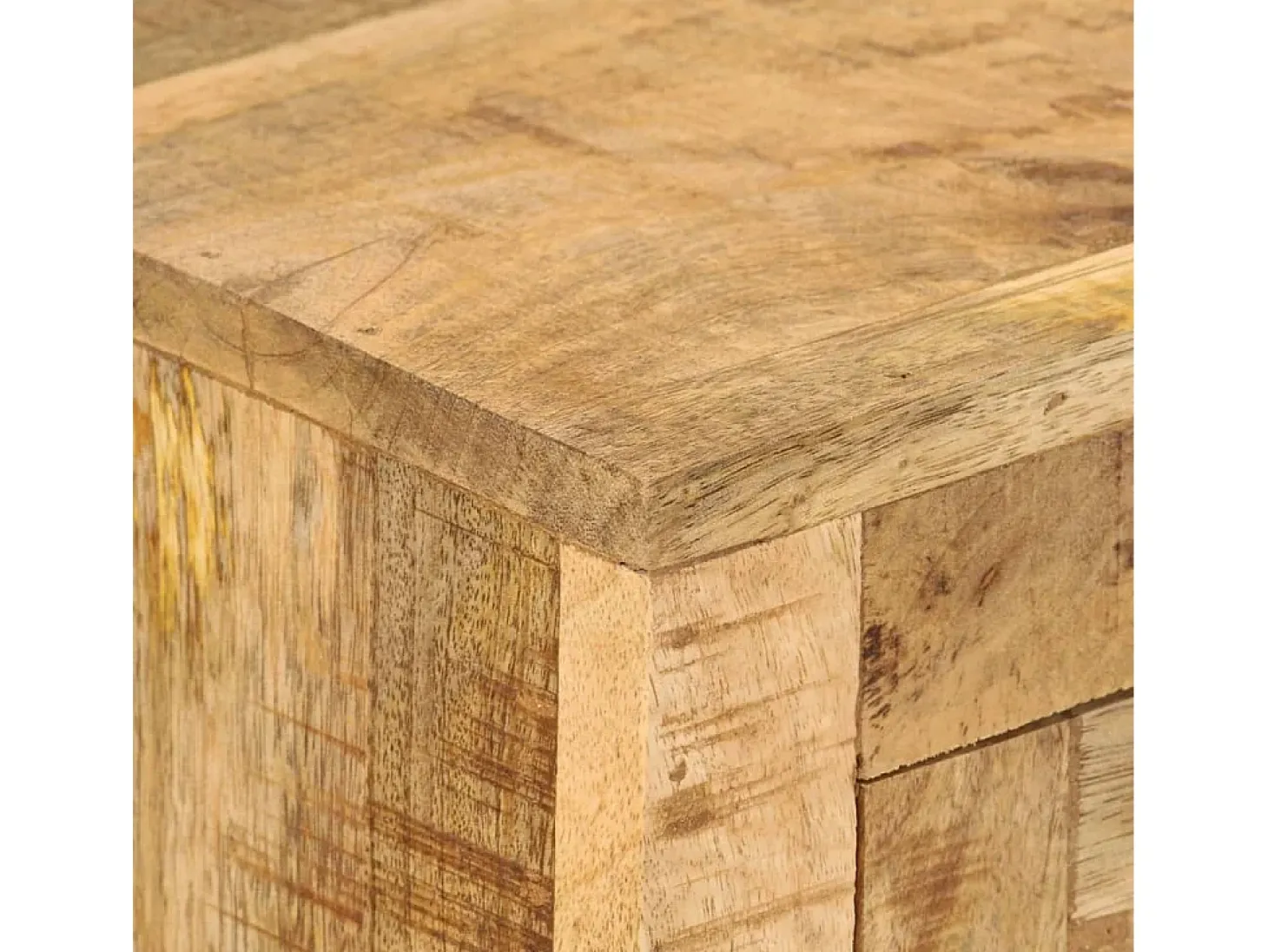 Aparador de madera de mango rugosa 110x30x74 cm