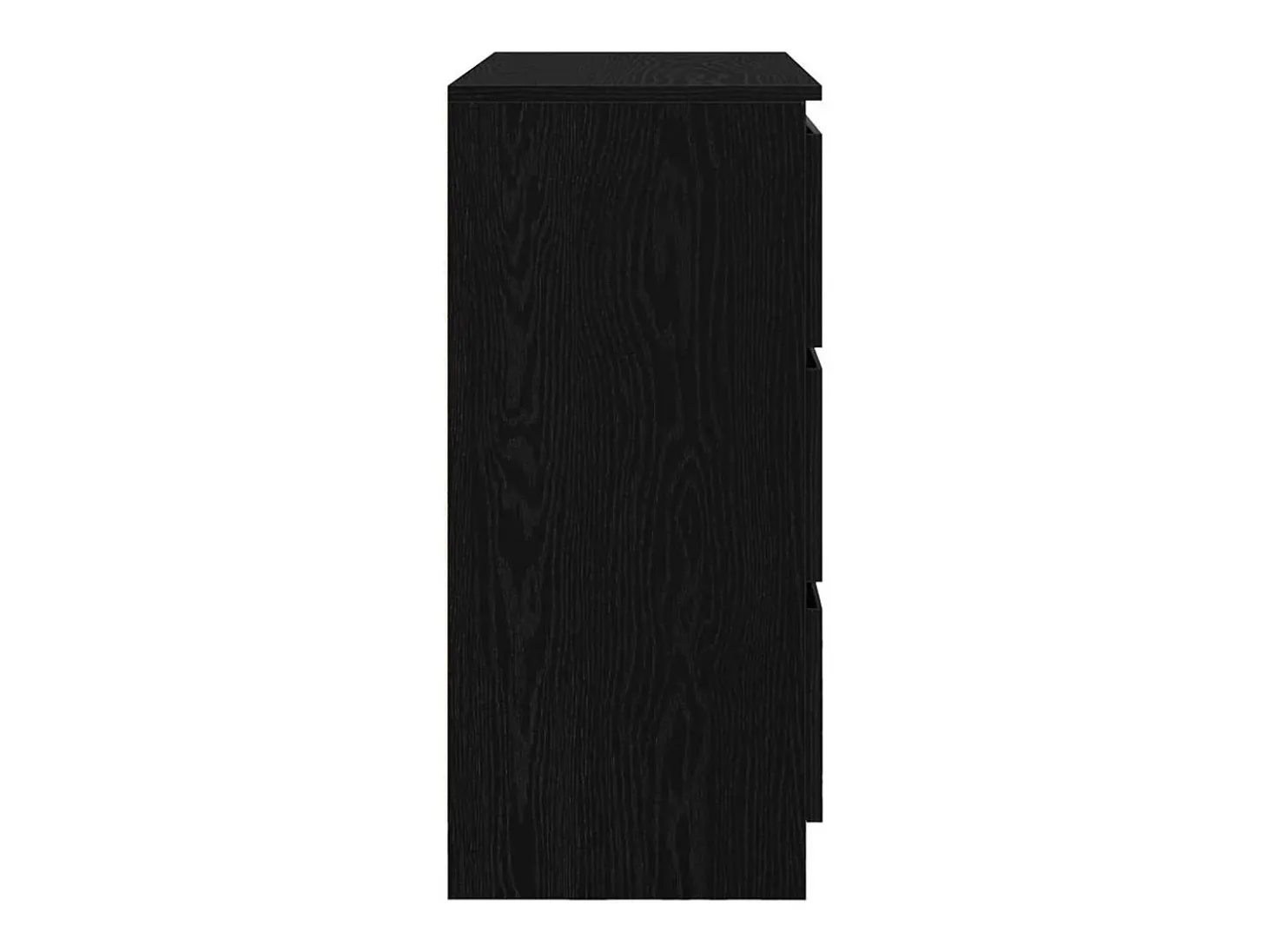 Aparador de madera de roble negro 80x35x76 cm