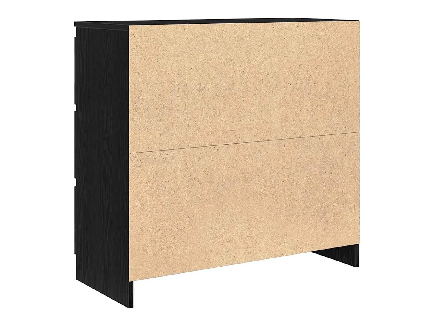 Aparador de madera de roble negro 80x35x76 cm