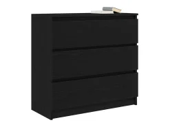 Aparador de madera de roble negro 80x35x76 cm