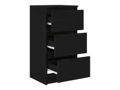 Aparador de madera de roble negro 37,5x35x76 cm