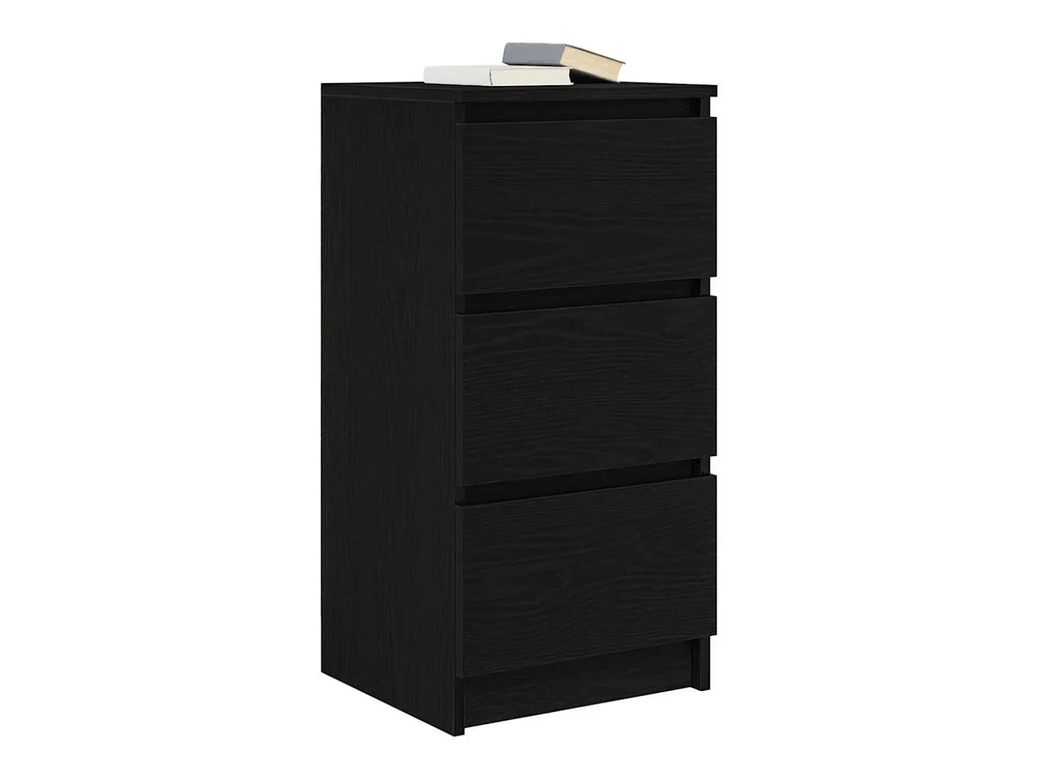 Aparador de madera de roble negro 37,5x35x76 cm