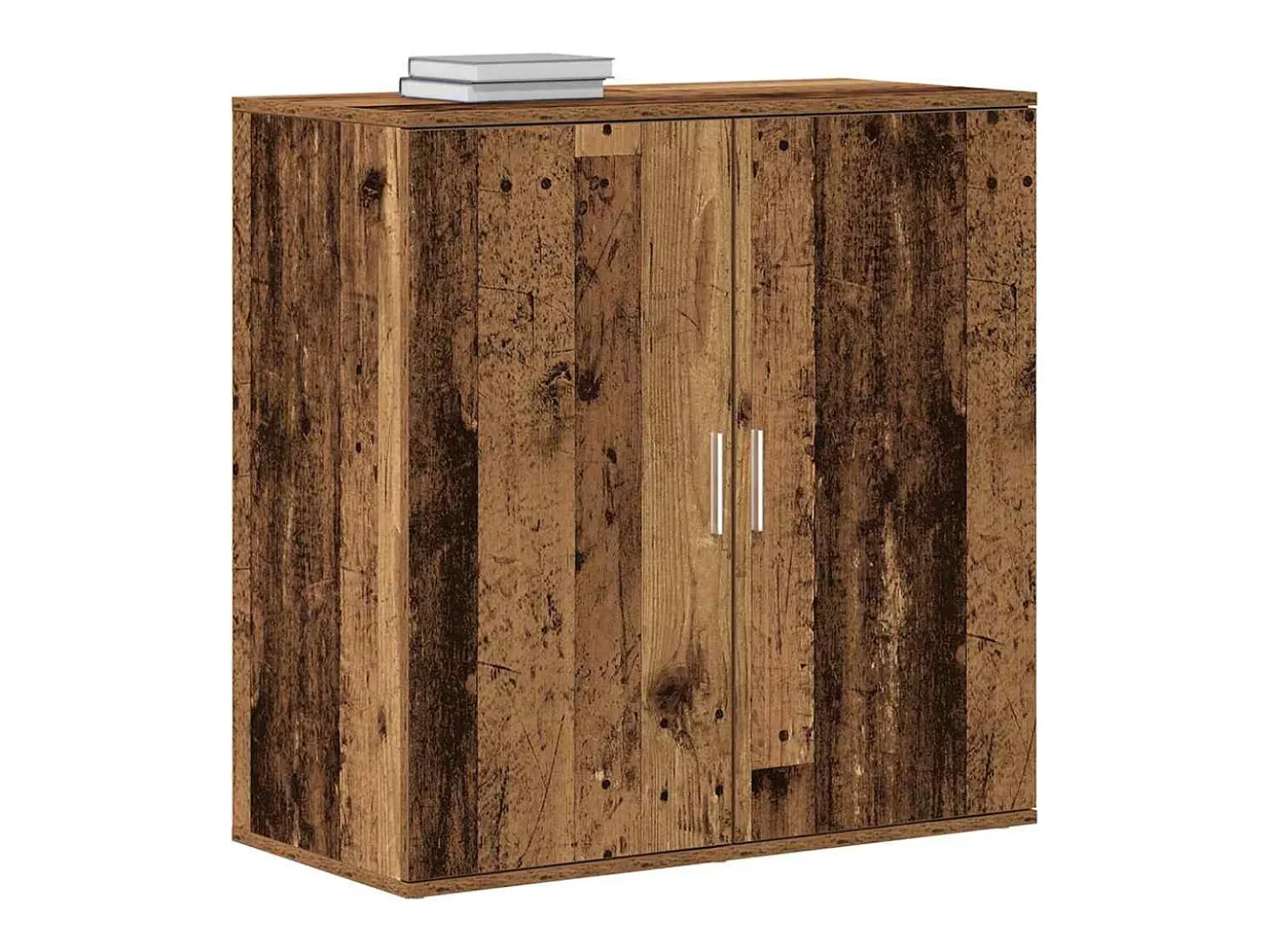 Aparador de madera envejecida 79x38x80 cm en madera de ingeniería