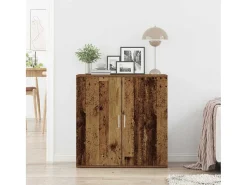 Aparador de madera envejecida 79x38x80 cm en madera de ingeniería