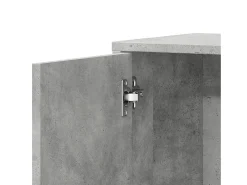 Aparador de madera ingeniería 2 uds gris hormigón 60x31x70 cm
