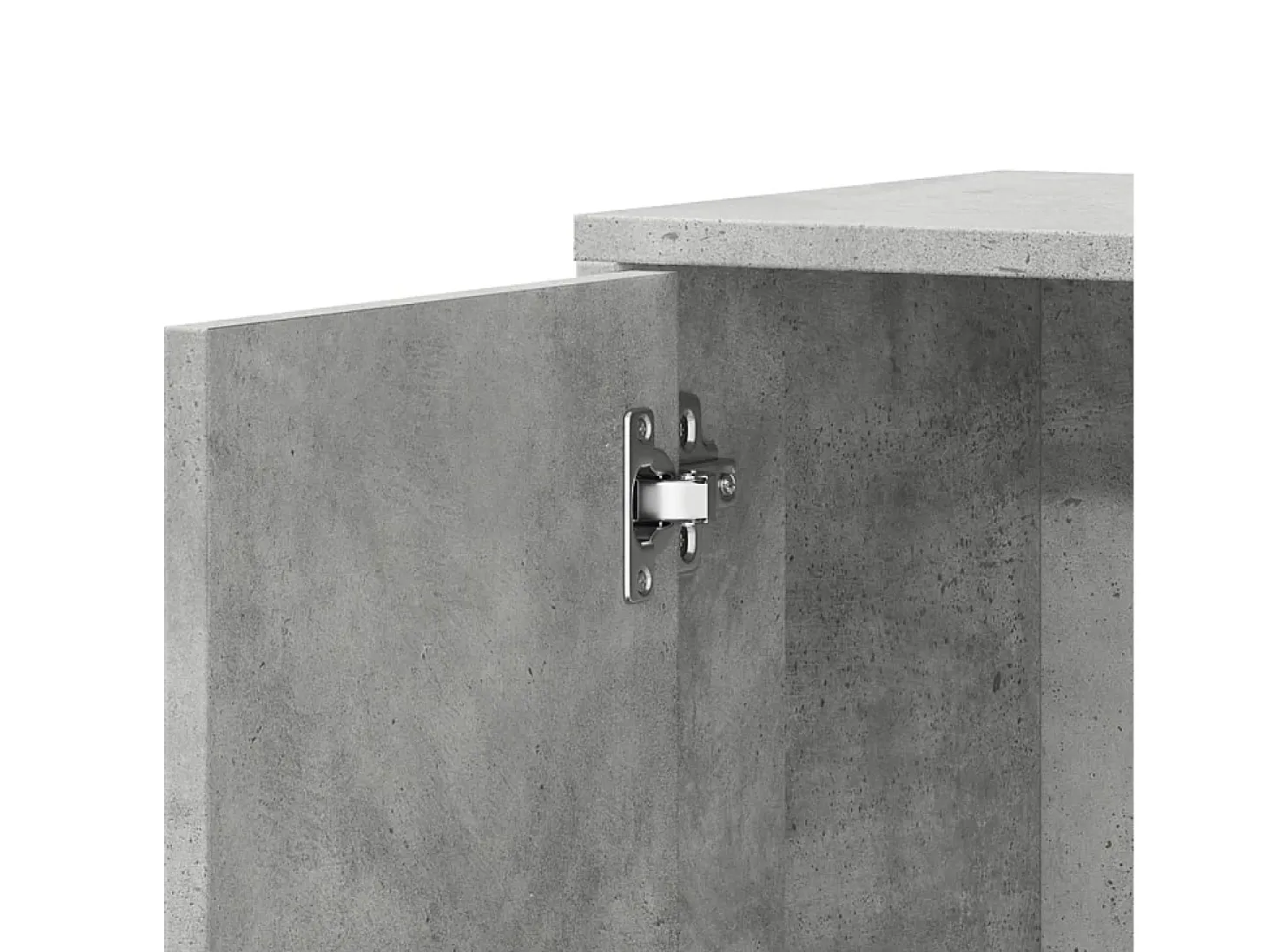 Aparador de madera ingeniería 2 uds gris hormigón 60x31x70 cm