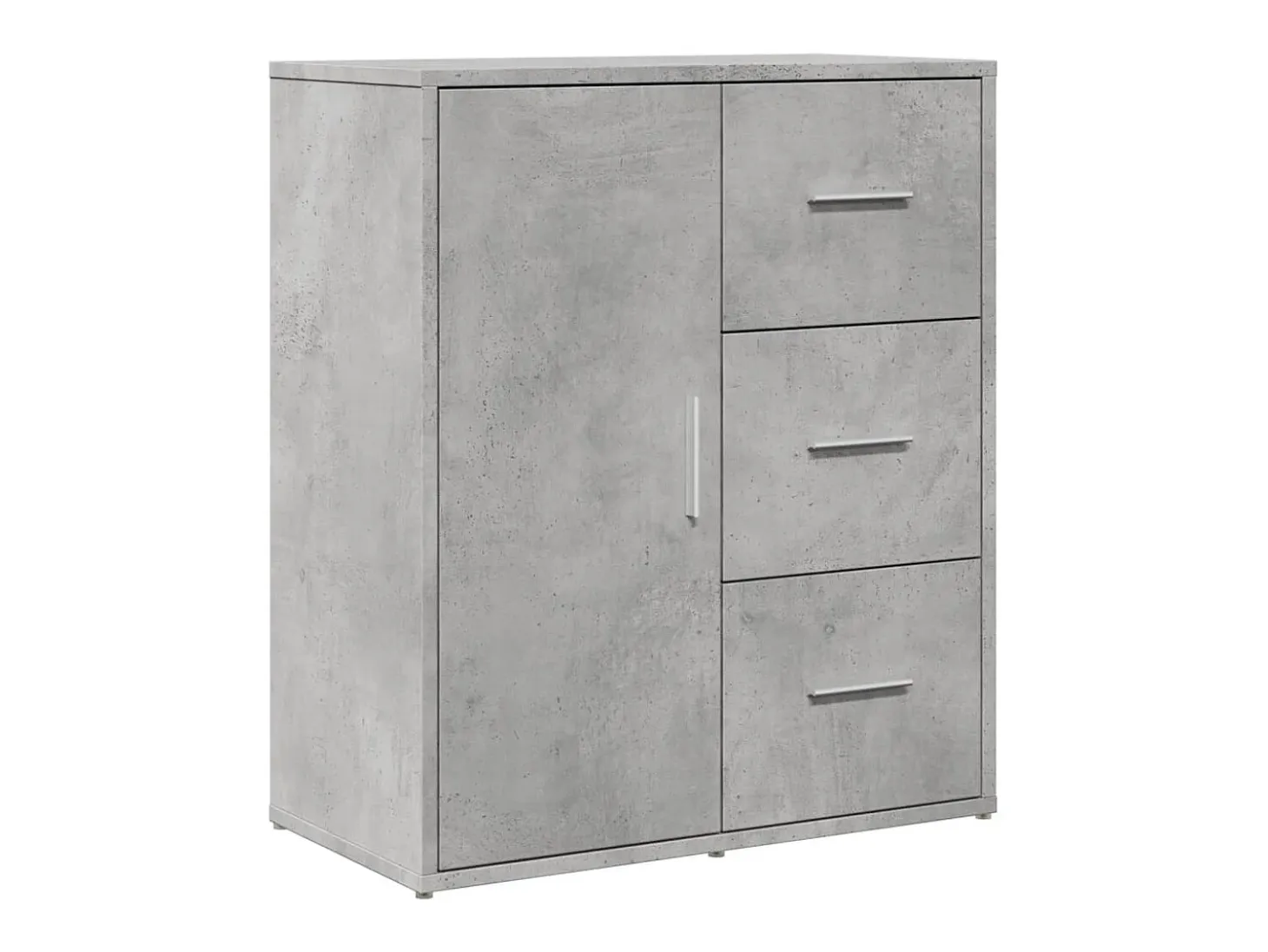 Aparador de madera ingeniería 2 uds gris hormigón 60x31x70 cm