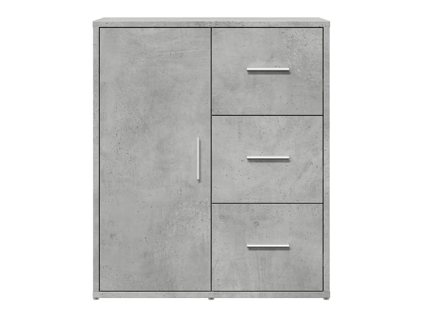 Aparador de madera ingeniería 2 uds gris hormigón 60x31x70 cm