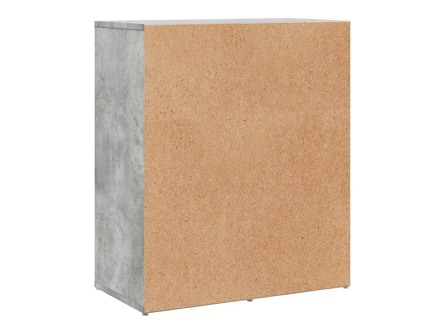 Aparador de madera ingeniería 2 uds gris hormigón 60x31x70 cm