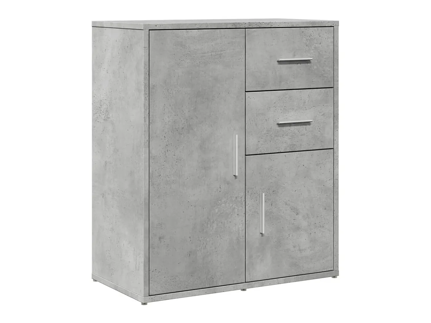 Aparador de madera ingeniería 2 uds gris hormigón 60x31x70 cm ES806341