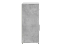 Aparador de madera ingeniería 2 uds gris hormigón 60x31x70 cm