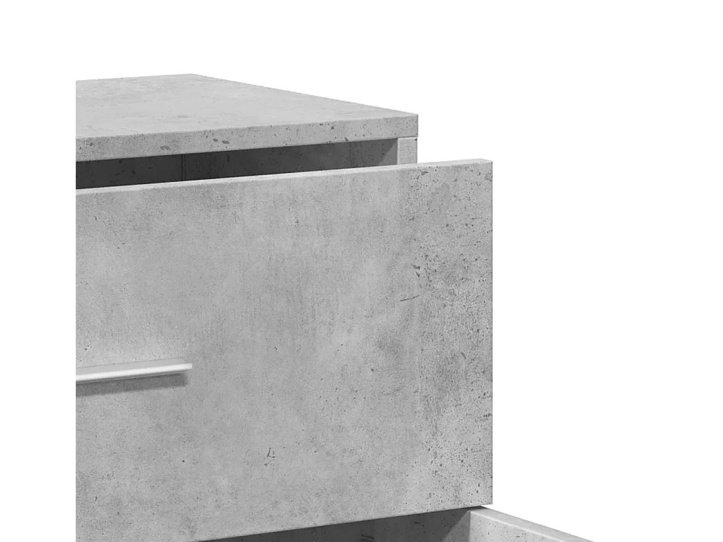 Aparador de madera ingeniería 2 uds gris hormigón 60x31x70 cm