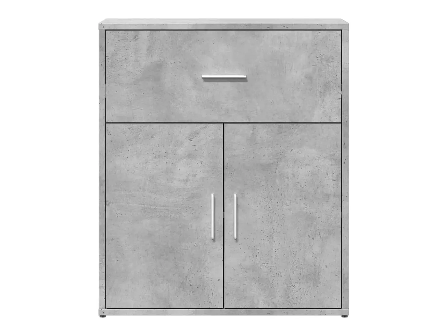 Aparador de madera ingeniería 2 uds gris hormigón 60x31x70 cm