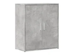 Aparador de madera ingeniería 2 uds gris hormigón 60x31x70 cm